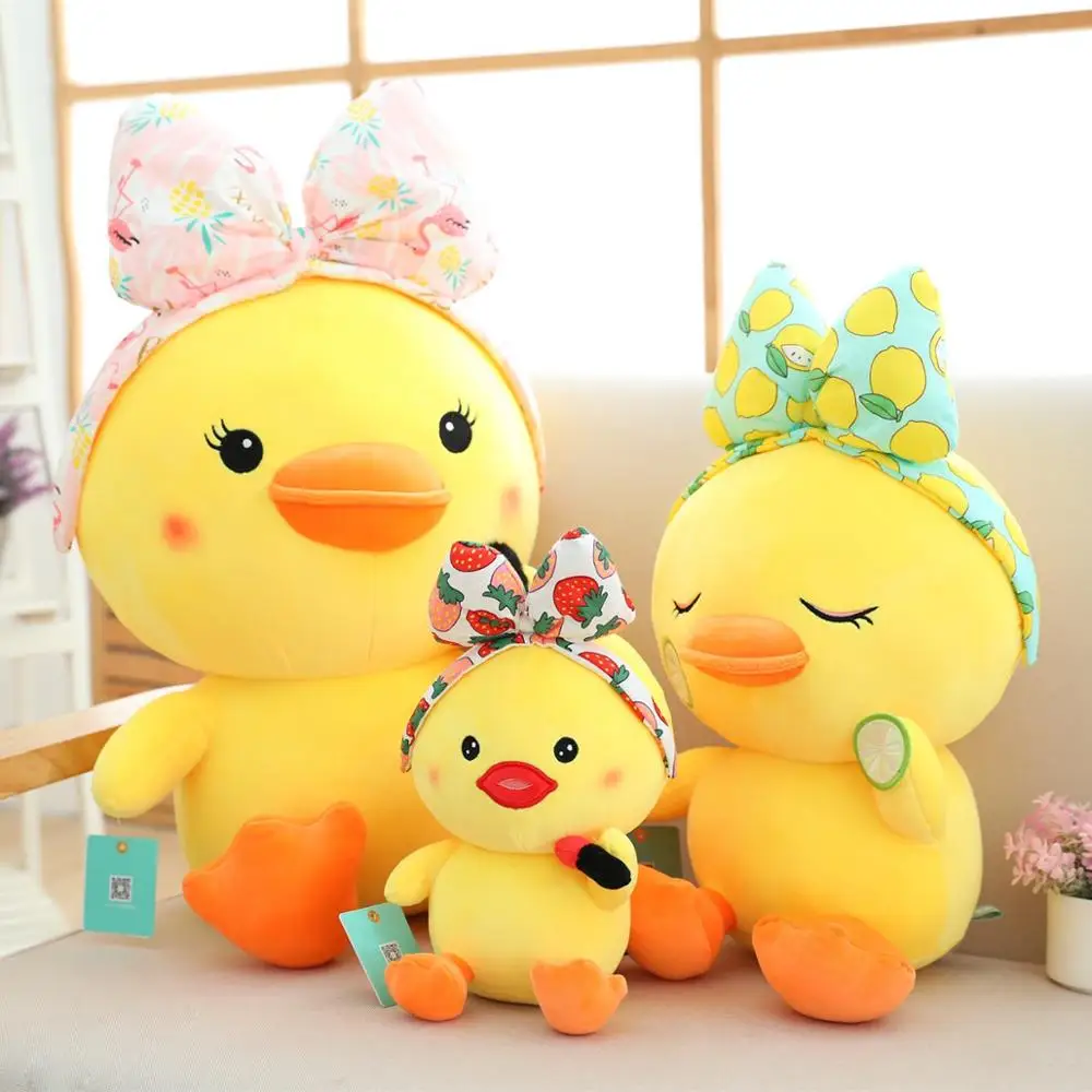 Kawaii макияж утка плюшевые игрушки мягкие животные мультфильм кукла для детей