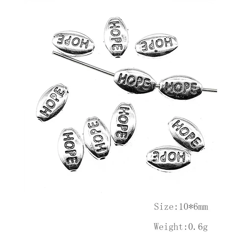 

Malzahar 50 Pieces Hope Small Hole Beads Jewelry Findings Components Fashion Jewelry Accessories