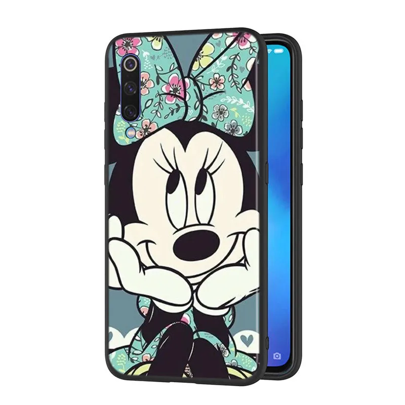 Disney Minnie Mouse For Xiaomi Mi 12 11 10 11T 10T 9T 9 8 Note 10 Ultra Pro Lite TPU Soft Silicone Black Phone Case Funda Coque