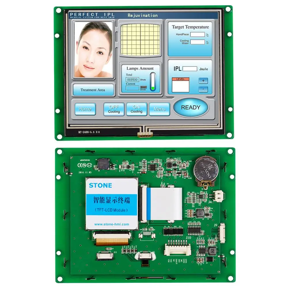 1 5-дюймовый ЖК-дисплей HMI Встроенный монитор с контроллером + TTL RS485 RS232 Разработка