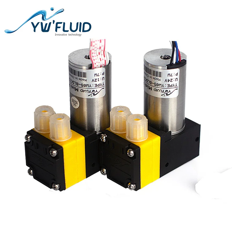 YWfluid электрическая мощность 12В/24В BLDC мини водяной и воздушный мембранные насосы