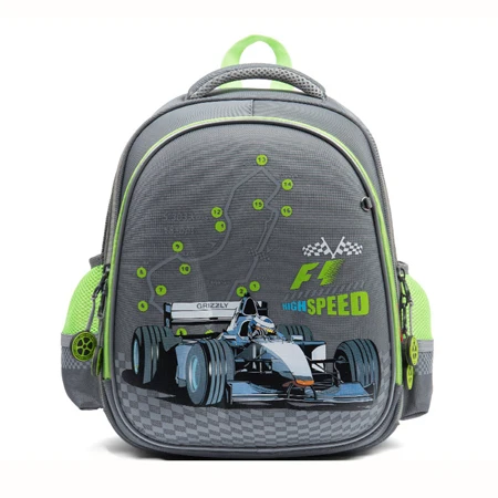 GRIZZLY Детские Мультяшные гоночные машины школьные ранцы для мальчиков детские
