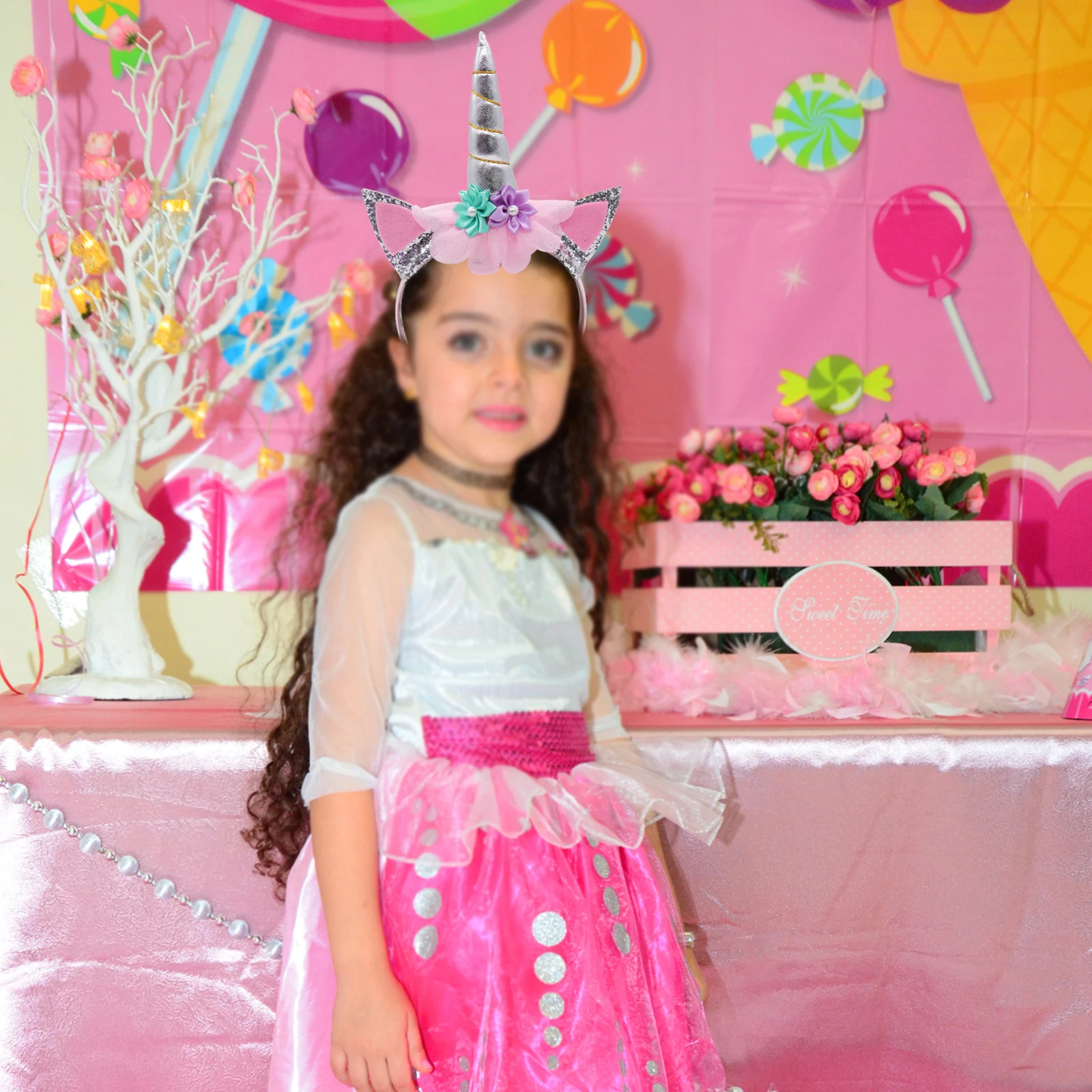 Розовый Единорог 1st на день рождения вечерние украшения дети латексные шары Рог