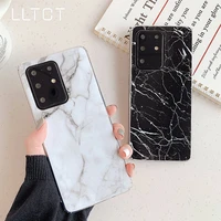 lltct phone case for samsung galaxy note 10 s20 plus s10 s9 plus s8 s8 plus s7 edge note 9 geometric marble soft imd back cover