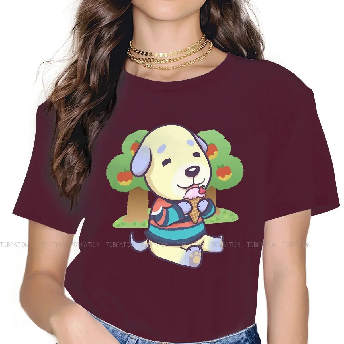 

Daisy Newest TShirts Animal Crossing Pocket Camp Girl Pure Cotton Streetwear T Shirt O Neck Oversized