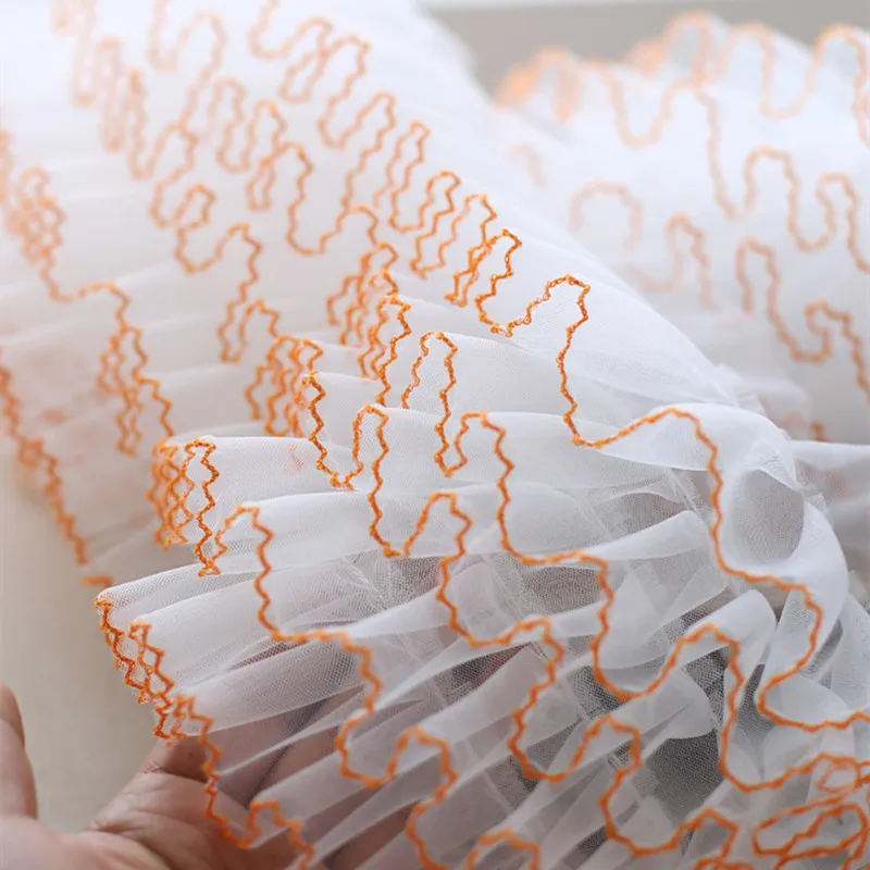 Кружевная Сетка для девочек 100 см самостоятельной сборки одежды плиссированная