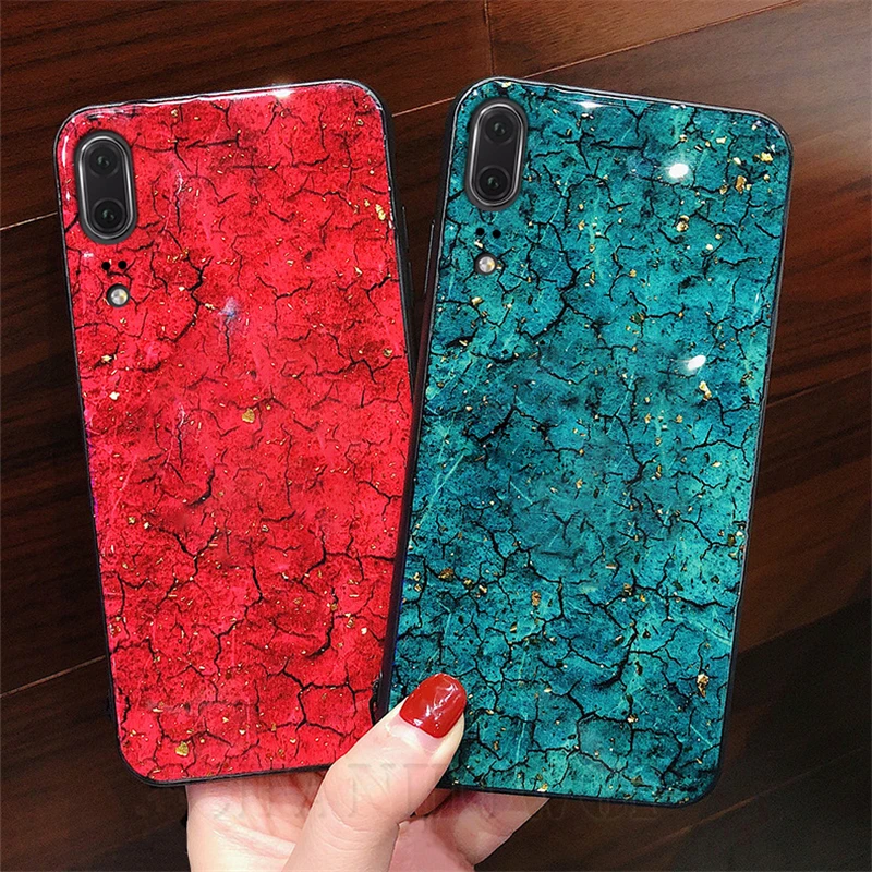 Роскошный эпоксидный мраморный чехол для Huawei P30 P20 Lite P Smart Plus Y5 Y6 Y7 Pro 2019 Honor 20 10i 8A 8S 8X