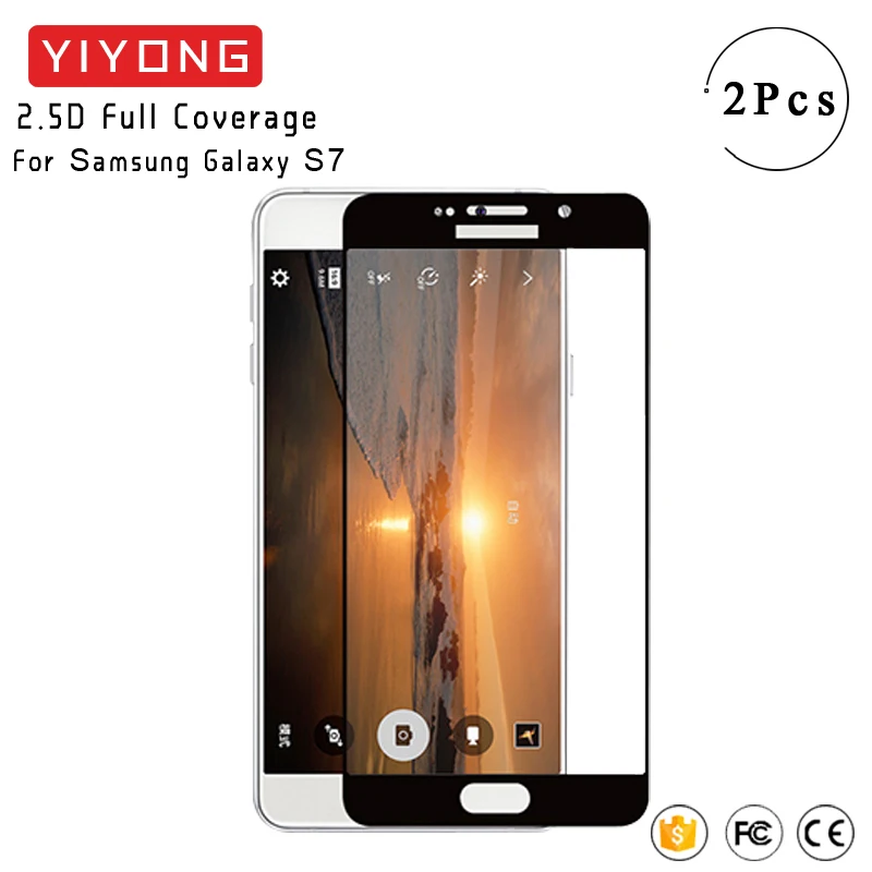 Защитное стекло YIYONG 2.5D на весь экран для Samsung Galaxy S7 S6 закаленное S 7 6 Защитная