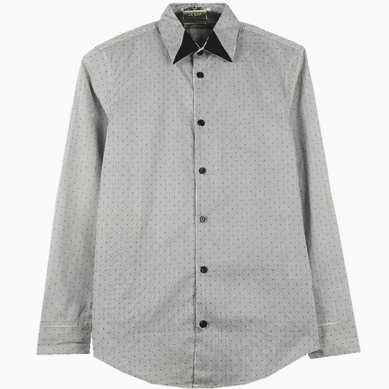 07265 Hombre Camisa Masculina, осенняя Хлопковая мужская рубашка с длинным рукавом, молодежные модные повседневные рубашки в полоску, Camisas, мужская рубашка, мужская одежда - Цвет: 07265