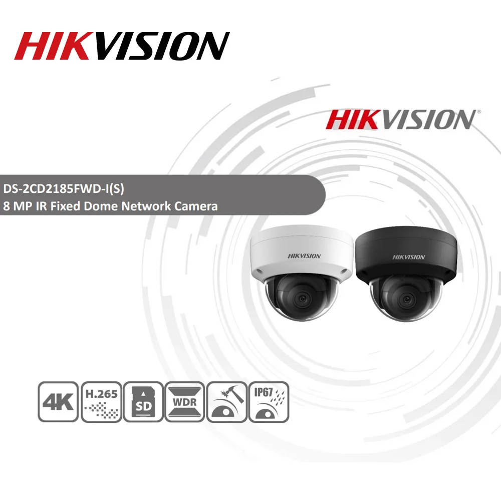 Оригинальная купольная IP камера Hikvision с интерфейсом 3D DNR POE со встроенным слотом