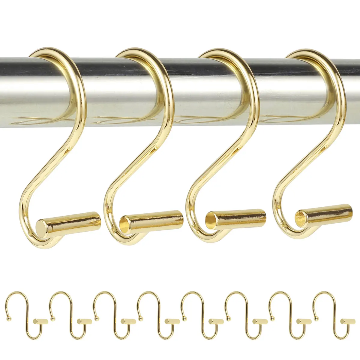 

12 pcs T Shaped Hooks Hanging Heavy Duty S Hooks Hanger for Kitchen Bathroom Bedroom Office Pan Coat Bag Plants Hanger Rack