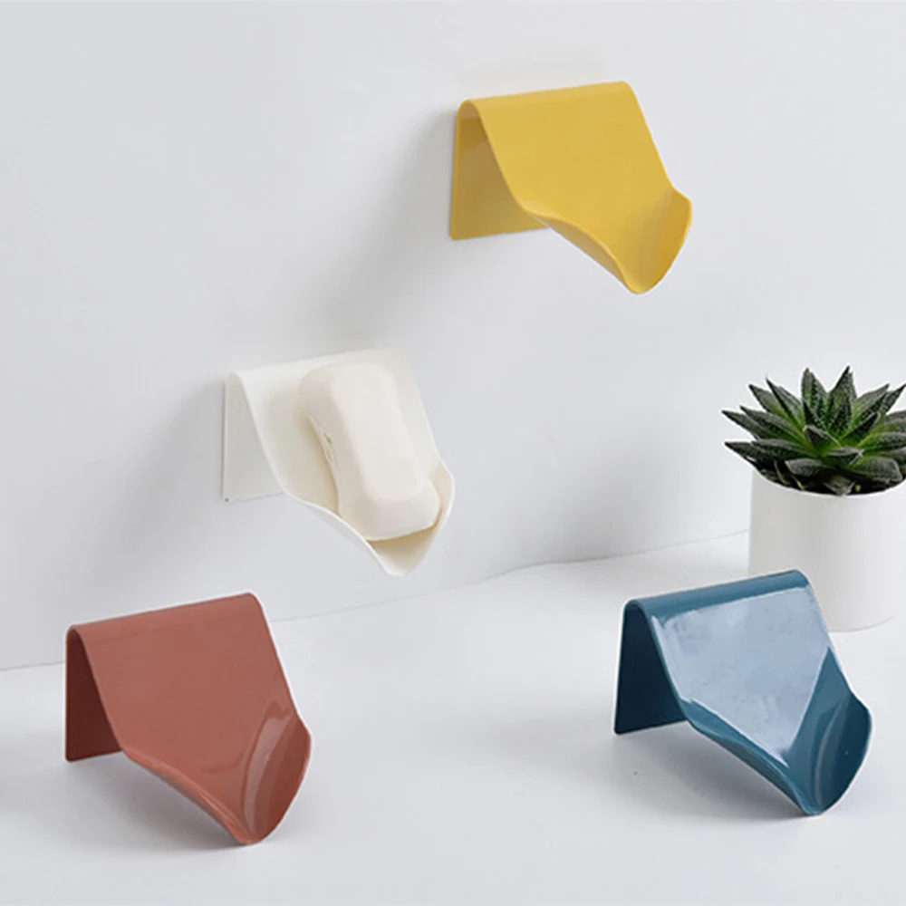 Soap Box Holder Bathroom Shower Storage Dish Plate Tray Free Punching Drain Plastic Wall Shelf | Дом и сад