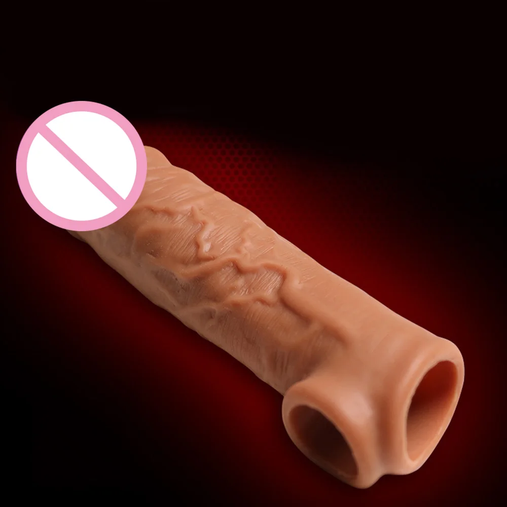 Male Condoms Reusable Penis Sleeve Time Delay Ejaculation Sex Toys Condom for Men | Красота и здоровье