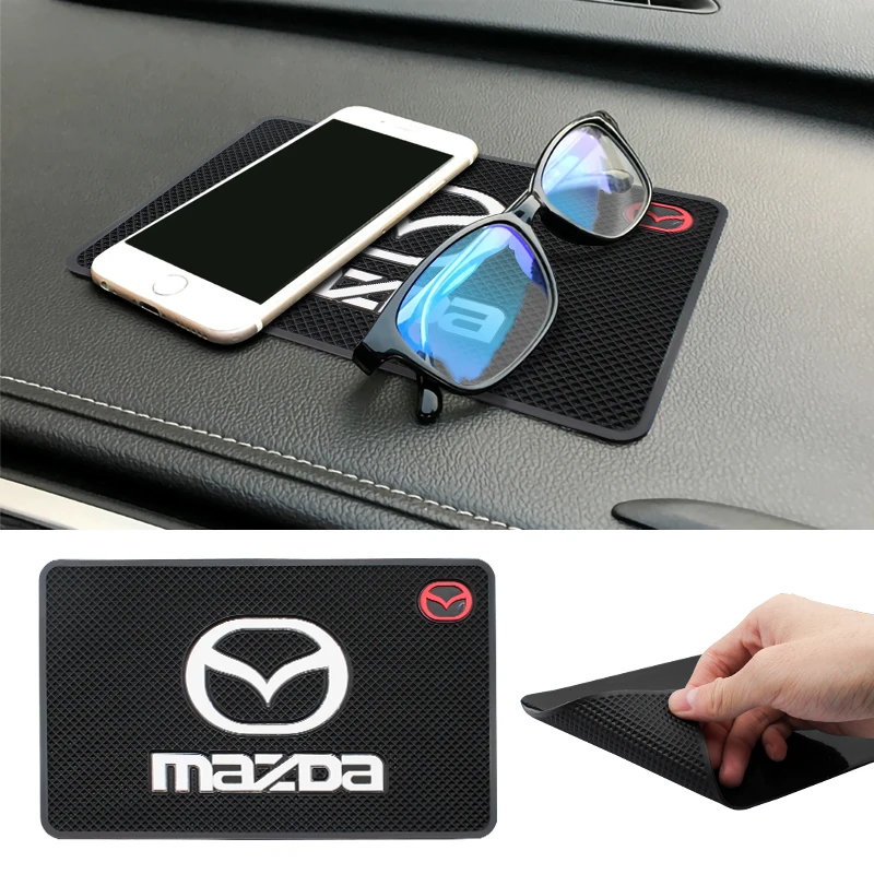 

1Pc Car Logo Anti Slip Mat Phone Holder Non-Slip Mat For Mazda 2 3 5 6 8 CX5 CX-5 CX-7 CX-9 MX-5 ATENZA Axela Auto Accessories