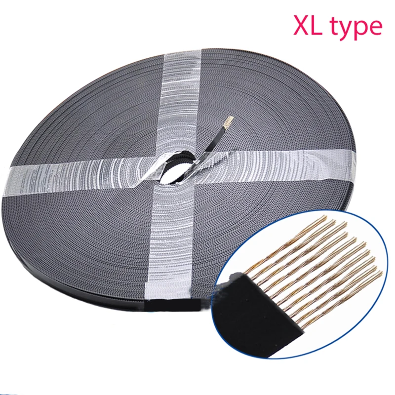 

High Quality 1 Meter Xl Type-Black Polyurethane Belt Steel Wire Opening Timing Belt, Tooth Pitch 5.08mm, Width 10mm, Tailoring