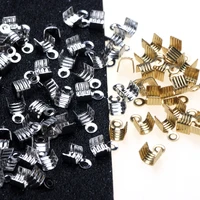 30pcslot stainless steel metal cord end crimps bead caps fastener clasps diy jewelry making necklace earring accessories