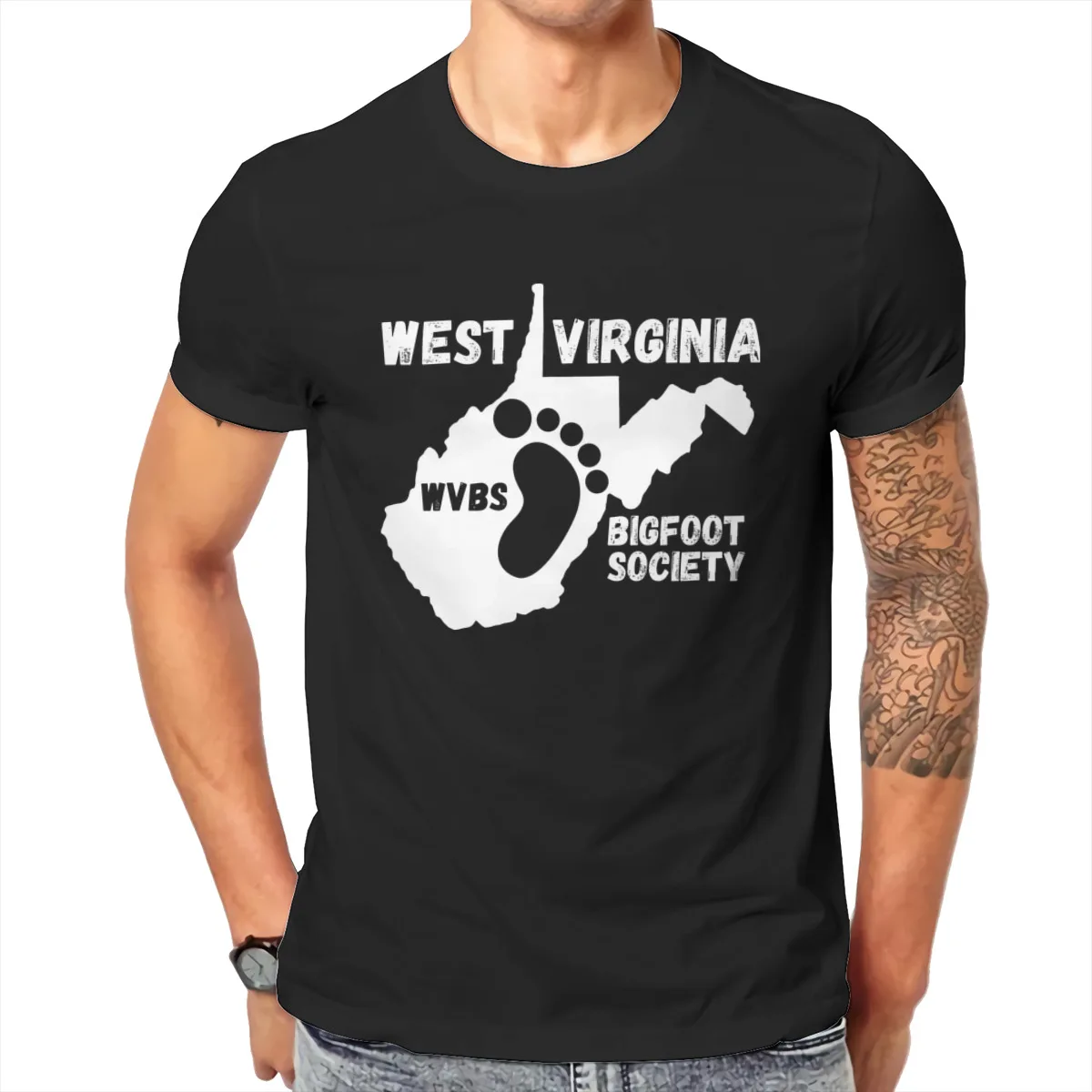 

Мужская футболка с надписью «West Virginia Bigfoot Corporation»