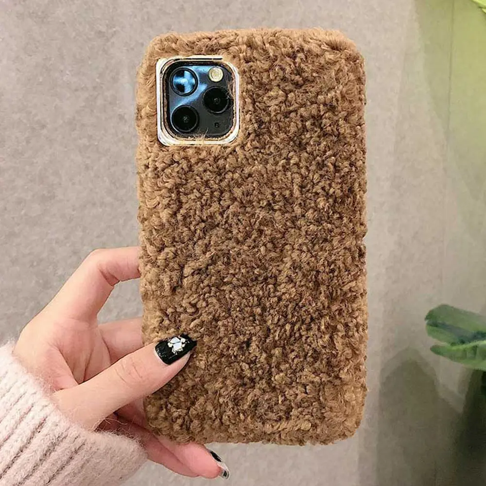 LLZ.COQUE зимний пушистый чехол для телефона с собакой IPhone X XS XR 11 Pro Max 7 8 6 6s Plus Squishy