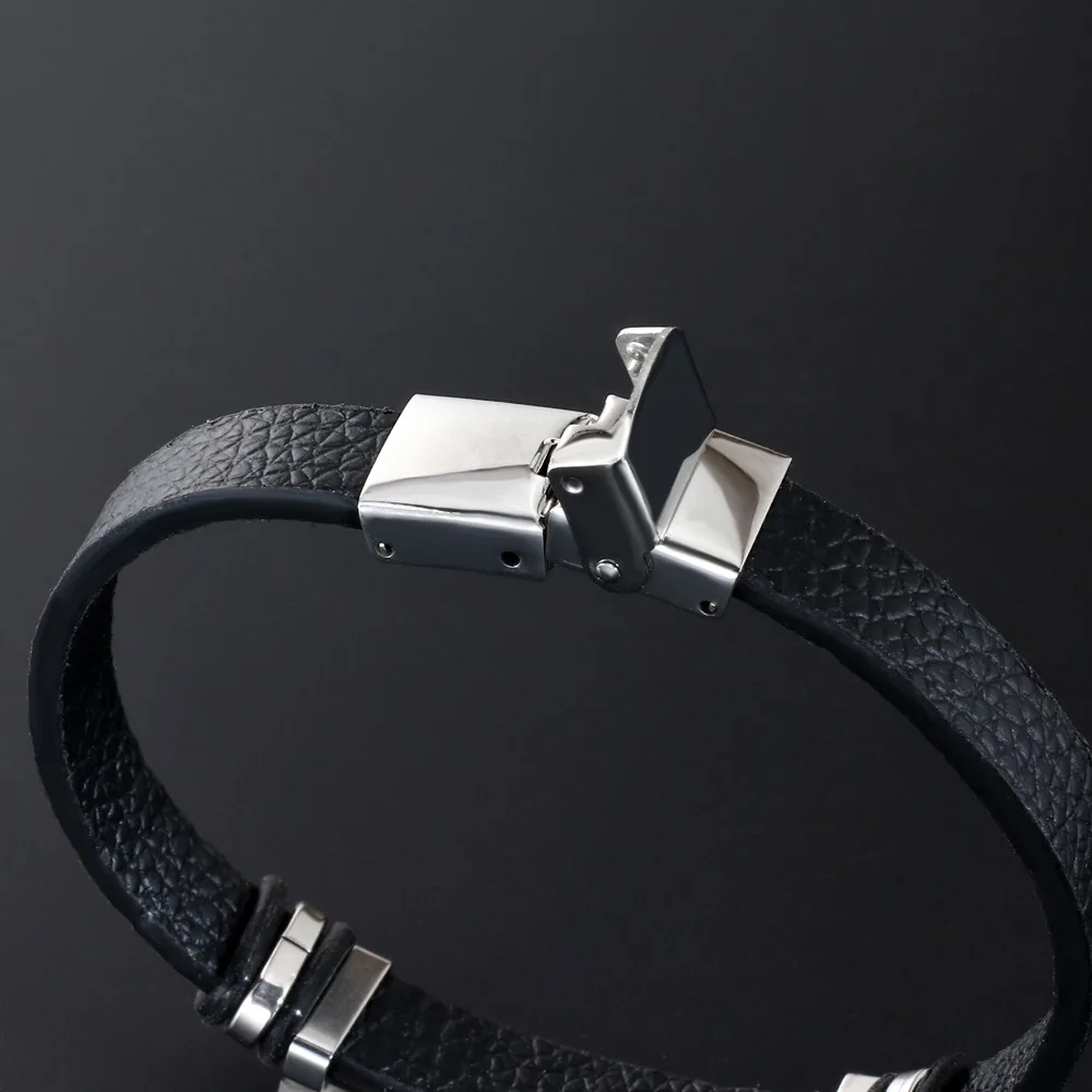 

Fashion Trend 12 Constellations Zodiac Signs Stainless Steel Leather Charm Bracelet Men and Women Personality Bracelet Wholesale