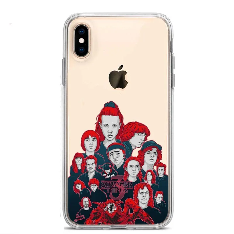 TPU Stranger things Сезон 3 Мягкий Силиконовый ТПУ чехол для телефона чехол для iPhone 8 7 6 6S Plus X XS MAX 5 5S SE XR Американский ТВ Coque Capa - Цвет: TPU
