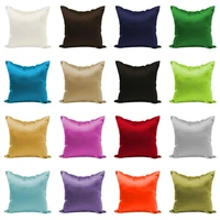 4545cm multicolors square throw pillowcase silk satin cotton linen sofa cushion pillow cases cover home textile
