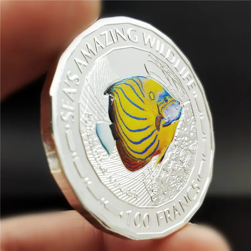 

Angelfish Commemorative Coins Sea's Amazing Wildlife 100 Francs Silver Republique Du Burundi