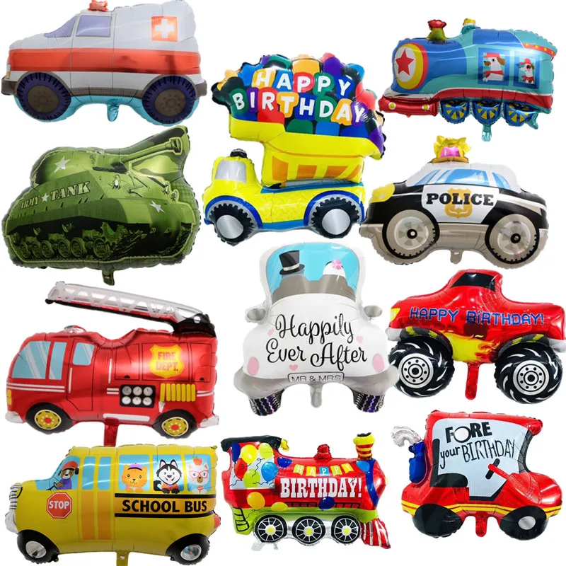 

Cartoon Car Foil Balloon Wedding Car Truck Train Balloons Children Gifts Happy Birthday Party Decorations Globos Balls Kids Toys