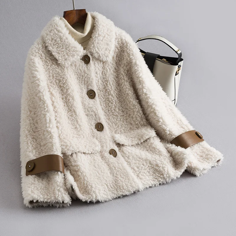Пальто из натурального меха Женская осенне-зимняя одежда 2019 корейская винтажная
