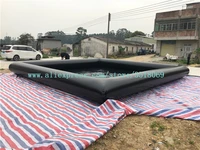 7 meter black square pvc inflatable pool for childrens inflatable swimming pool for sale can be used for commercial