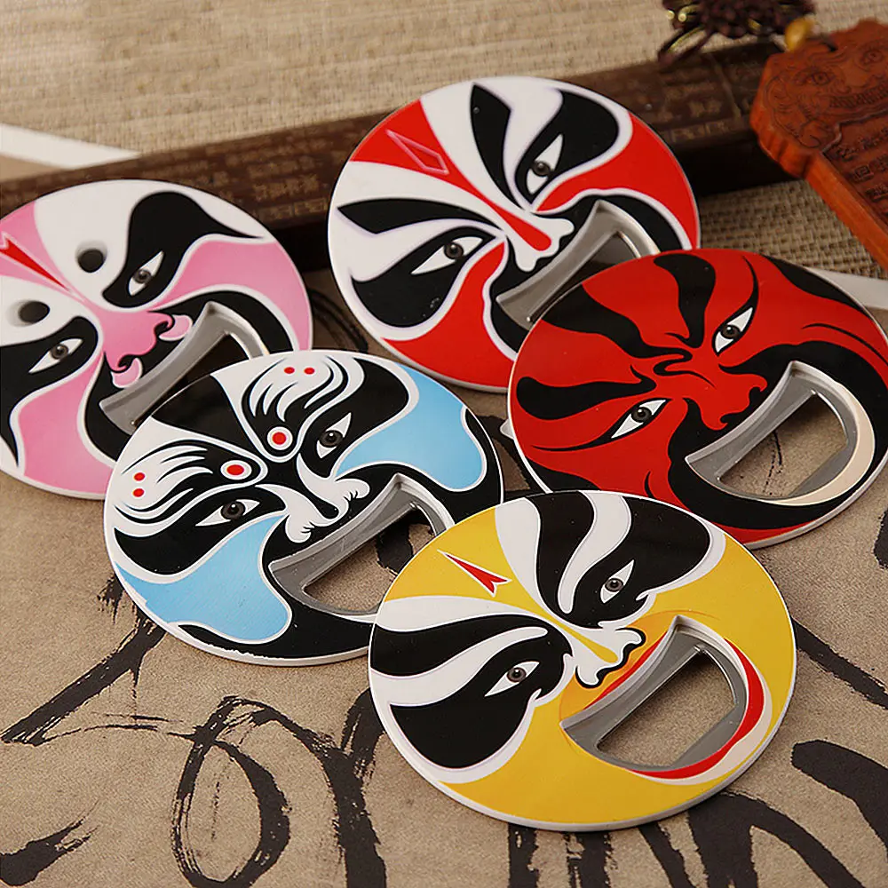 1pcs Creative Can Jar Opener Peking Opera Face Mask Bottles Opening Original Chinese Beer Bottle | Дом и сад