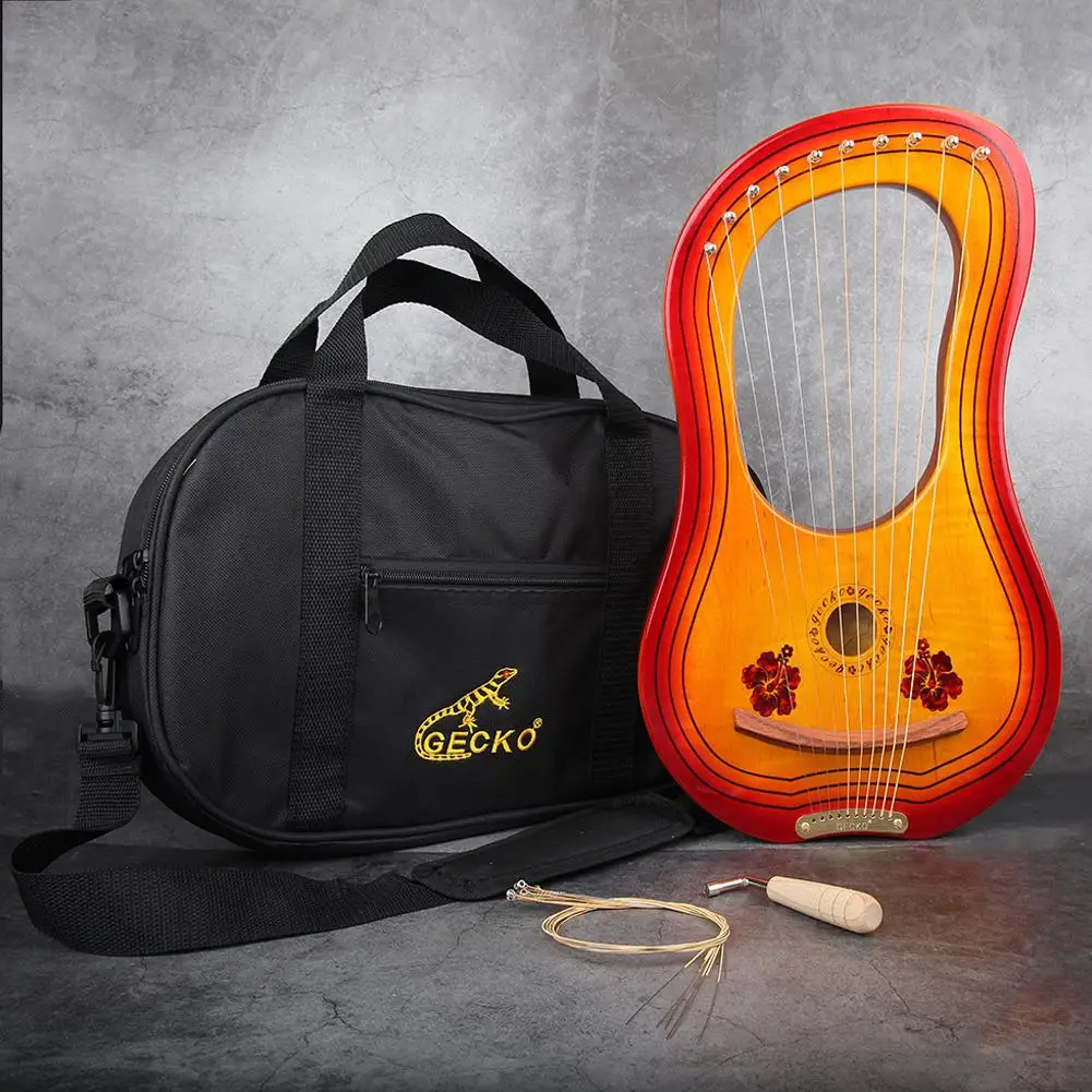 Высокое качество 10-String деревянный Лира Арфы металлическими струнами из красного