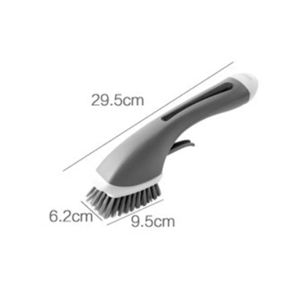 

Kitchen Cleaning Brush Scrubber Dish Automatic Liquid Dispenser Pot Cleaner Tool Gadgets Cooktop Floor Cleaning brush