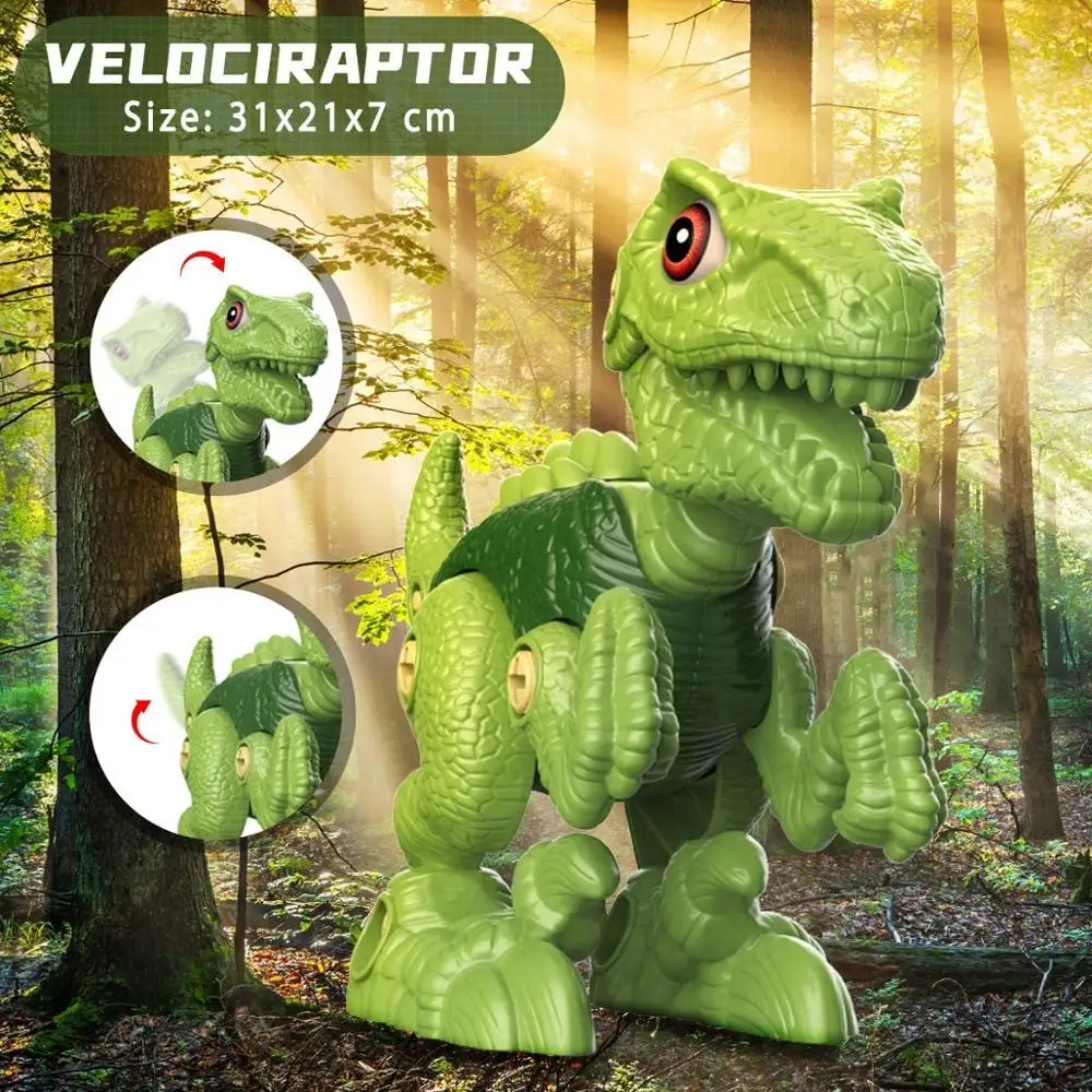 MKTOYS динозавр игрушечные золотые монеты строительный блок с помощью отвертки