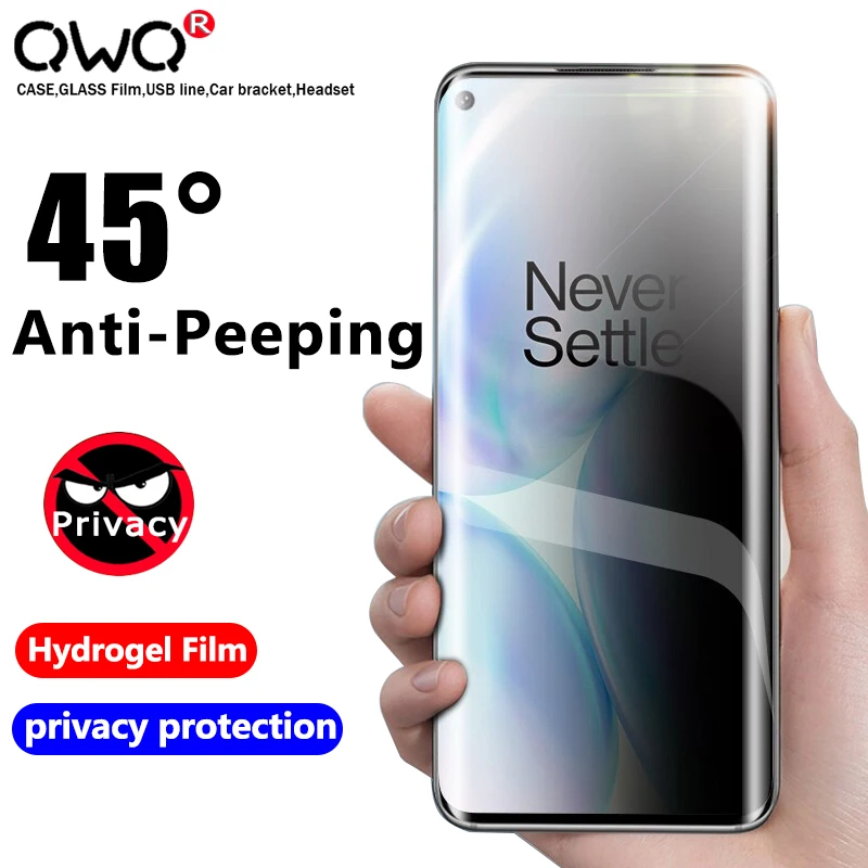 Гидрогелевая пленка 45 градусов для OnePlus 7 8 Pro защитная экрана с полным покрытием One