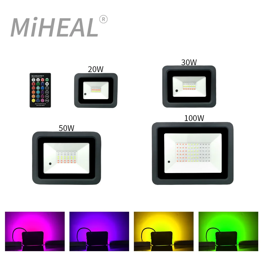 2021 новейший RGB Светодиодный прожектор 20 Вт 30 50 100 наружный Точечный светильник IP68
