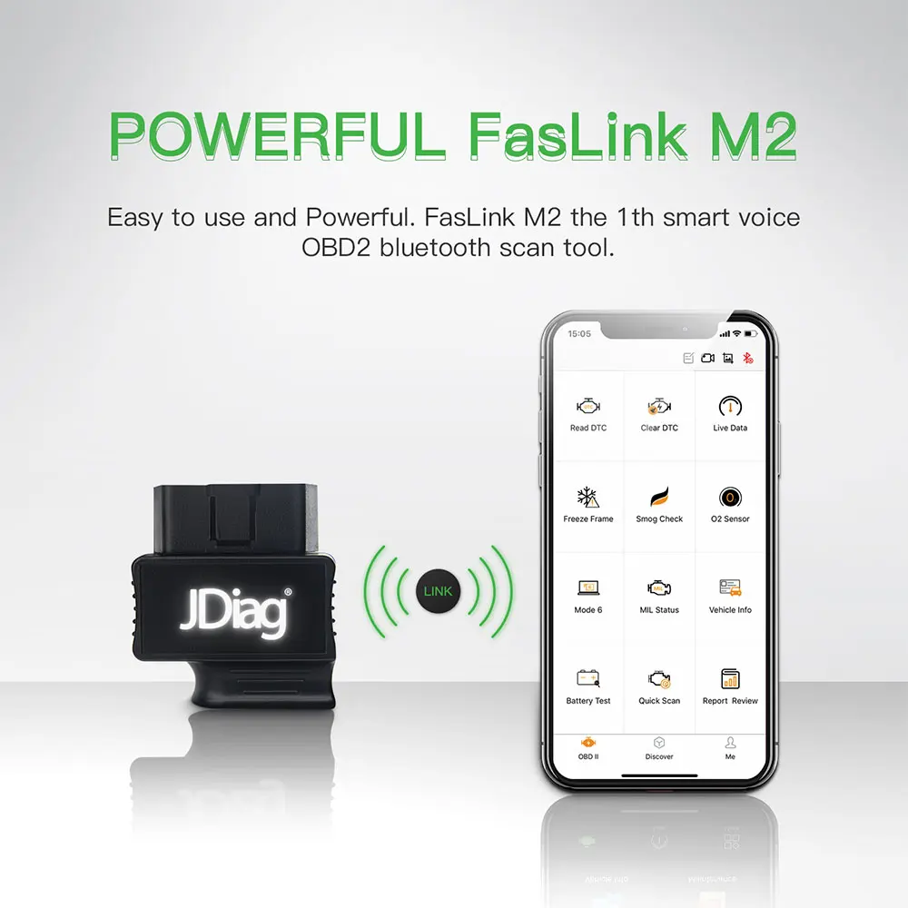 Сканер JDiag Faslink M2 Bluetooth 4 2 OBD2 сканер для проверки двигателя считыватель кодов