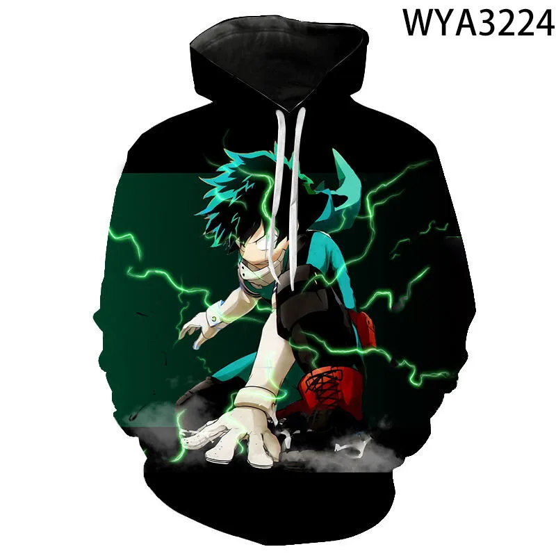 

New My Hero Academia Men Women Children Hoodies Midoriya Izuku 3D Printed Boku No Hero Academia Boy Girl Kids Pullover