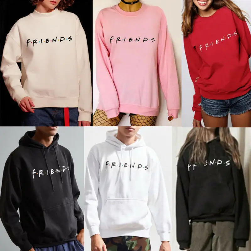 Парная Мужская Женская толстовка с капюшоном Толстовка принтом друзей пальто