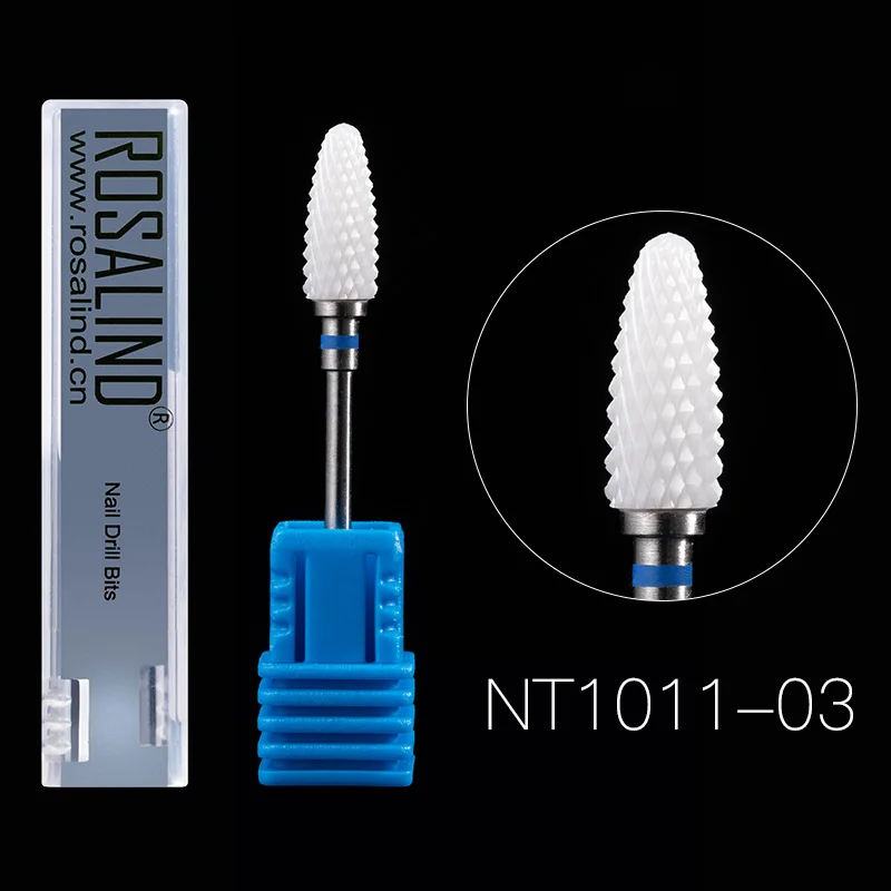 NT1011-03 ROSALIND керамический шлифовальный головной Бур для ногтей Rmove Arcylic поли гель порошок для ногтей Педикюр шлифовальный аппарат инструмент для ногтей - Цвет: NT1011-03