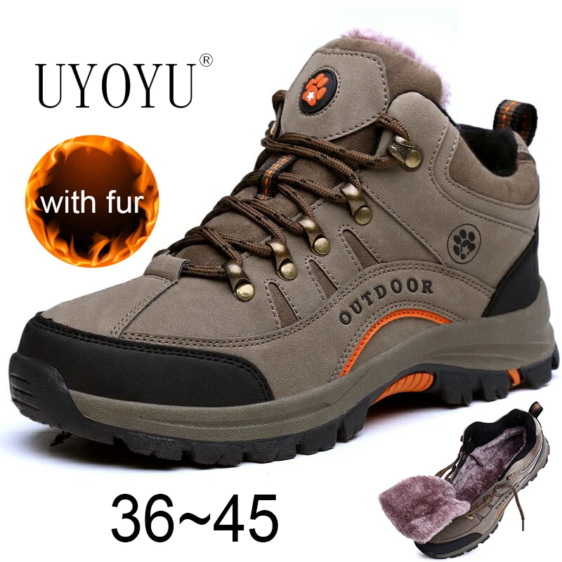 Уличные водонепроницаемые походные горные ботинки для мужчин и женщин зимняя