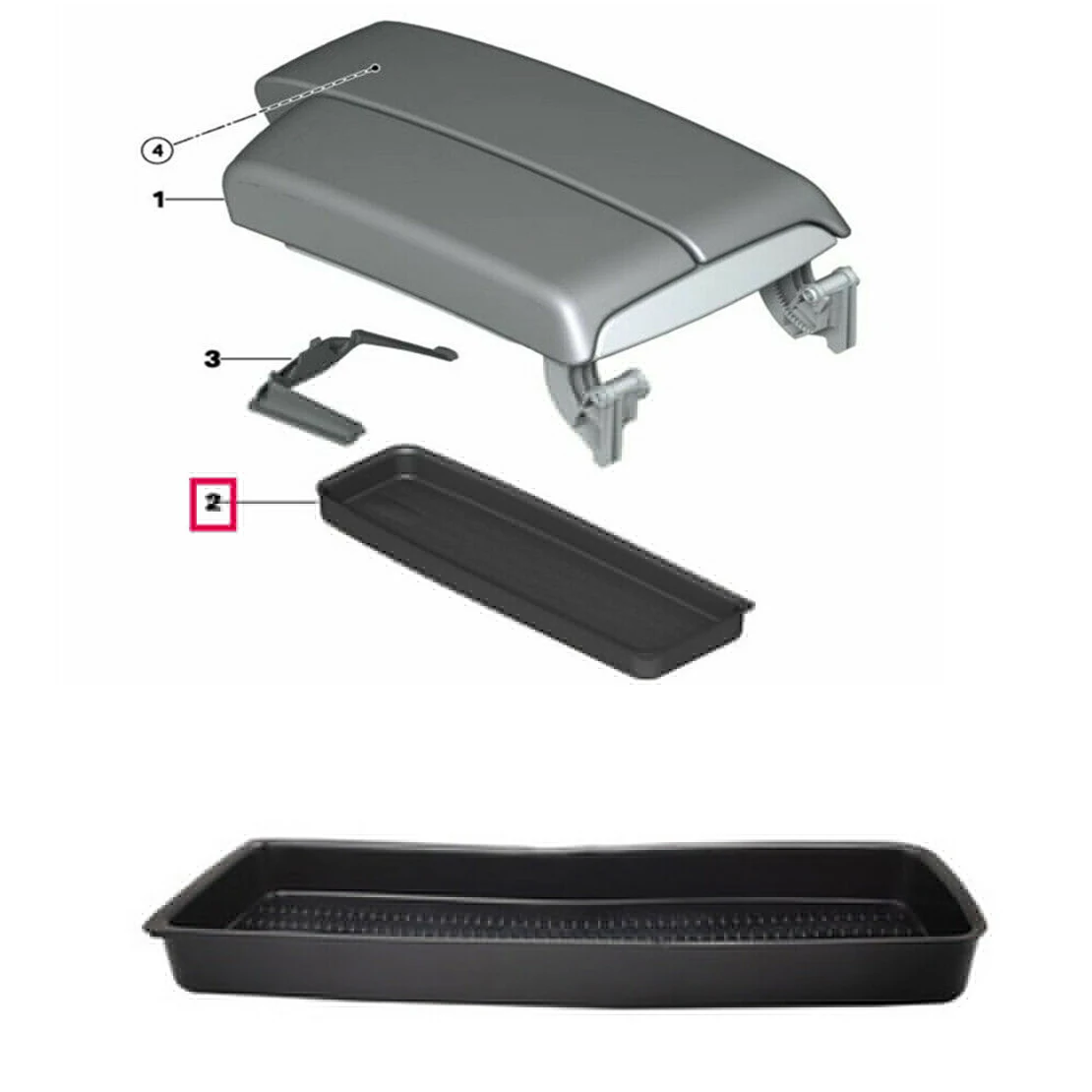 

Black Centre Armrest Storage Insert Tray 7118064 Fit For BMW 3 Series E90 E91 E92 E93 51167118064