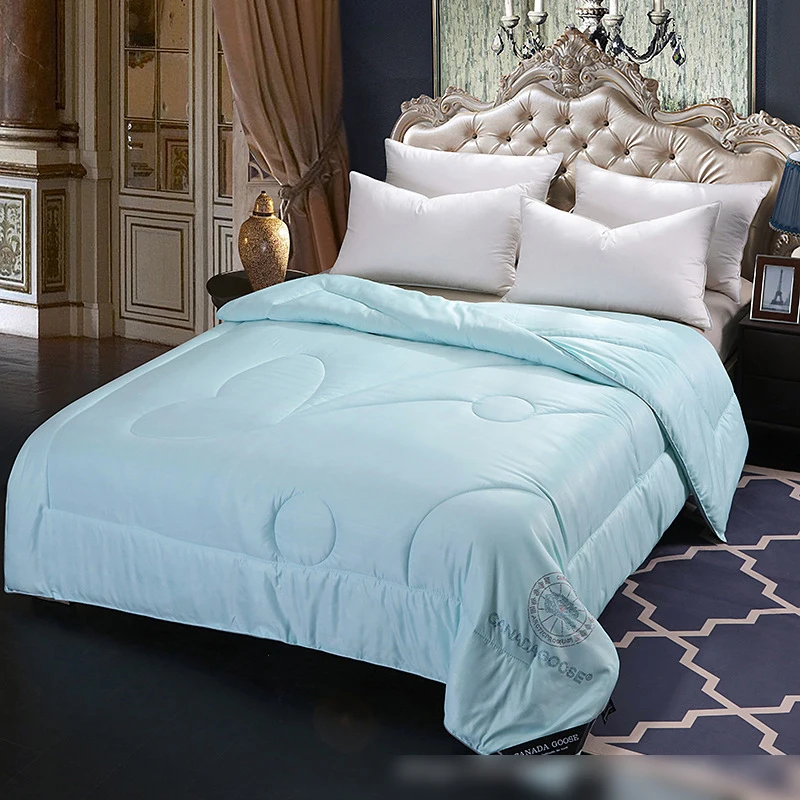 Шелковое стеганое одеяло из тутового шелка теплое зимнее для кровати King Queen