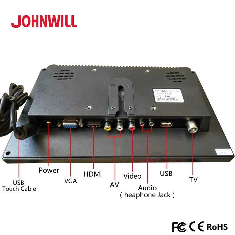 10,1 дюймов 1280x800P full view HDMI промышленный емкостный сенсорный монитор ips ЖК-экран дисплей с AV/VGA/HDMI/USB/динамик