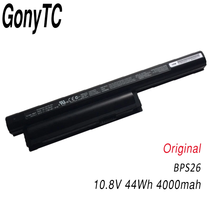 Black Аккумулятор для sony Vaio BPS26 VGP-BPL26 VGP-BPS26 BPS26A SVE141 SVE14A SVE15 SVE17 ноутбук литий ионный 6 ячеек из натуральной кожи - Цвет: Black
