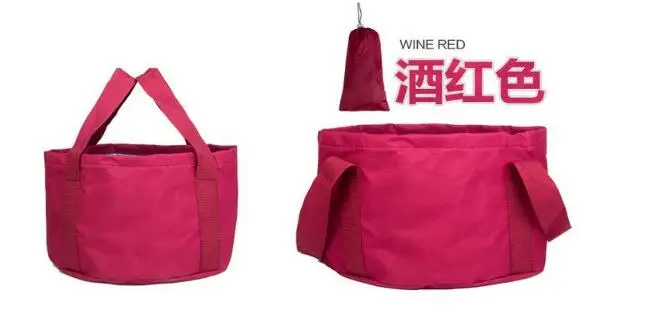 10L New Portable Outdoor Folding Sink Washbasin Bucket Foldable Wash Basin Camping Water Bag