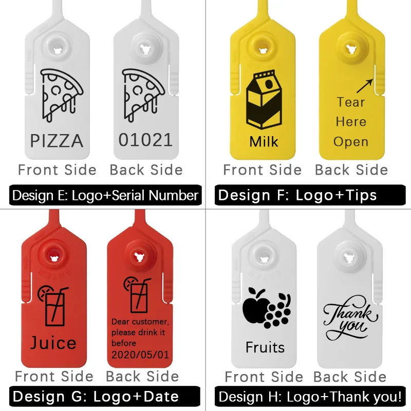 100 шт. одноразовые пластиковые стяжки для упаковки быстрого питания 230 мм/9 1