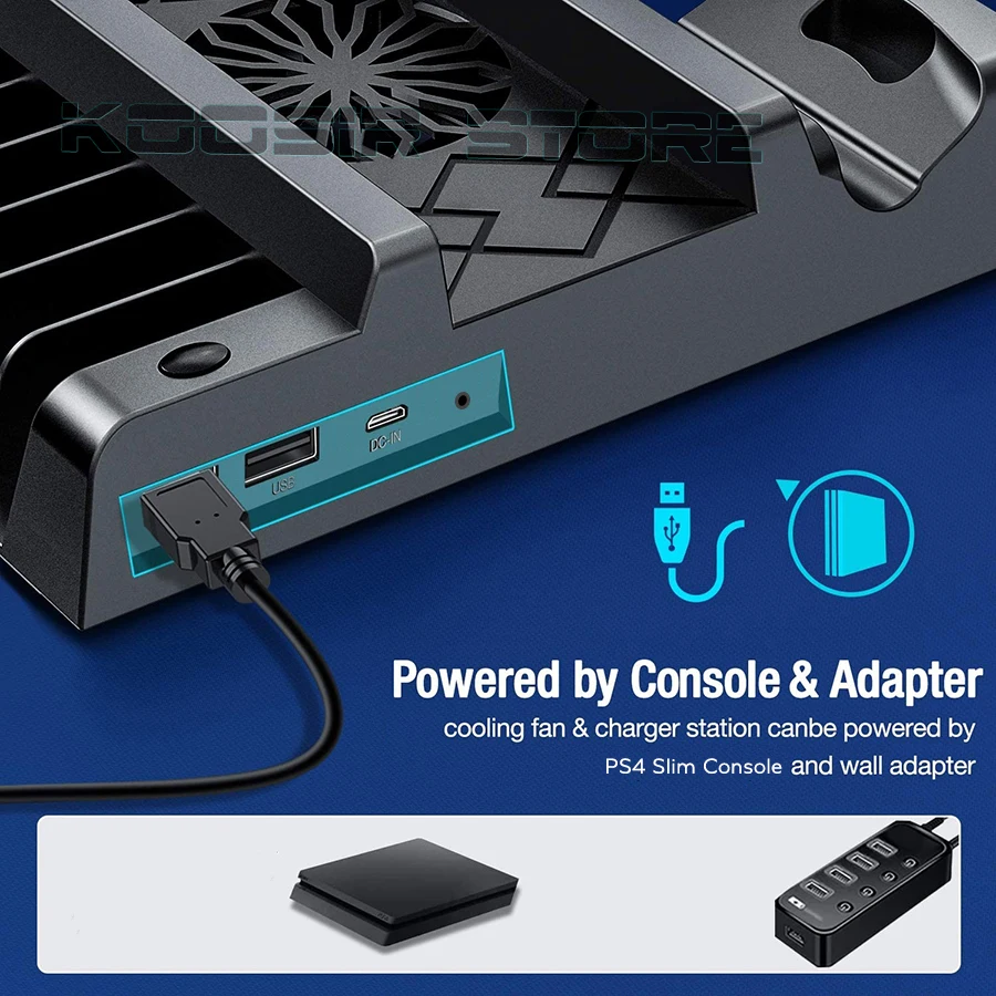 Кронштейн для консоли Ps 4 Slim подставка PS4 S 2 зарядных устройства джойстиков