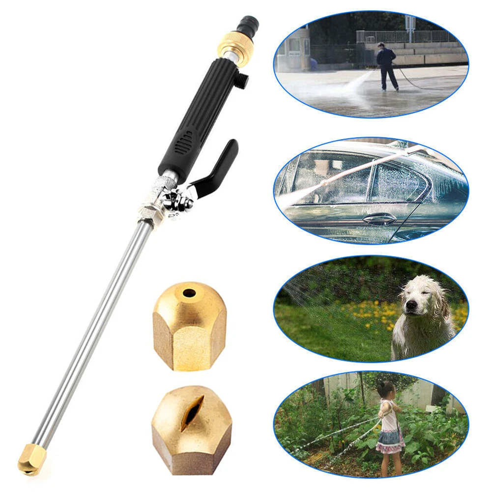 

Hydro Jet Pressure Power Gun Washer Wand - Upgrade Water Hose Nozzle Garden Sprayer Watering Jet Car Window Glass Cleaning Tool