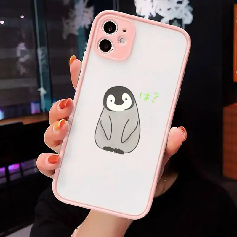 

Penguin cartoon Interesting Antarctica Phone Case matte transparent For iphone 7 8 11 12 plus mini x xs xr pro max cover