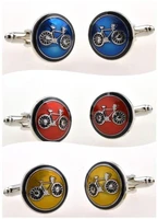 fashion bicycle cufflinks novelty bike design quality brass material cuff links cufflinks button men fashion gift jewelry 10pair